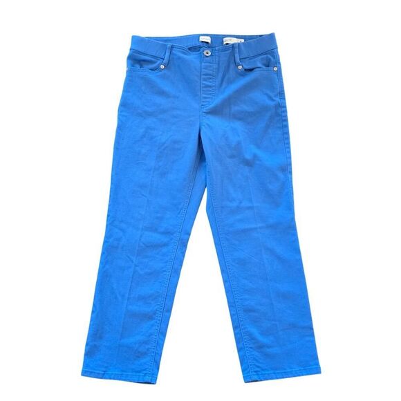 J.Jill High-Rise Cropped Pants Size 8R Blue | Comfy Bold Closet Staple Color Pop - Picture 2 of 8